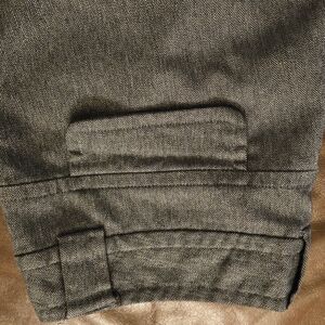 Womens Gray Herringbone Pants